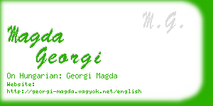 magda georgi business card